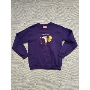 Women's Illegal Civilization Eat Your Fruit Sweatshirt‎ - Purple - Small